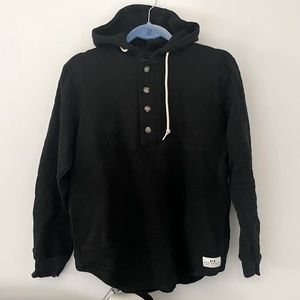 Muttonhead black/quilted camp crew hoodie - size small